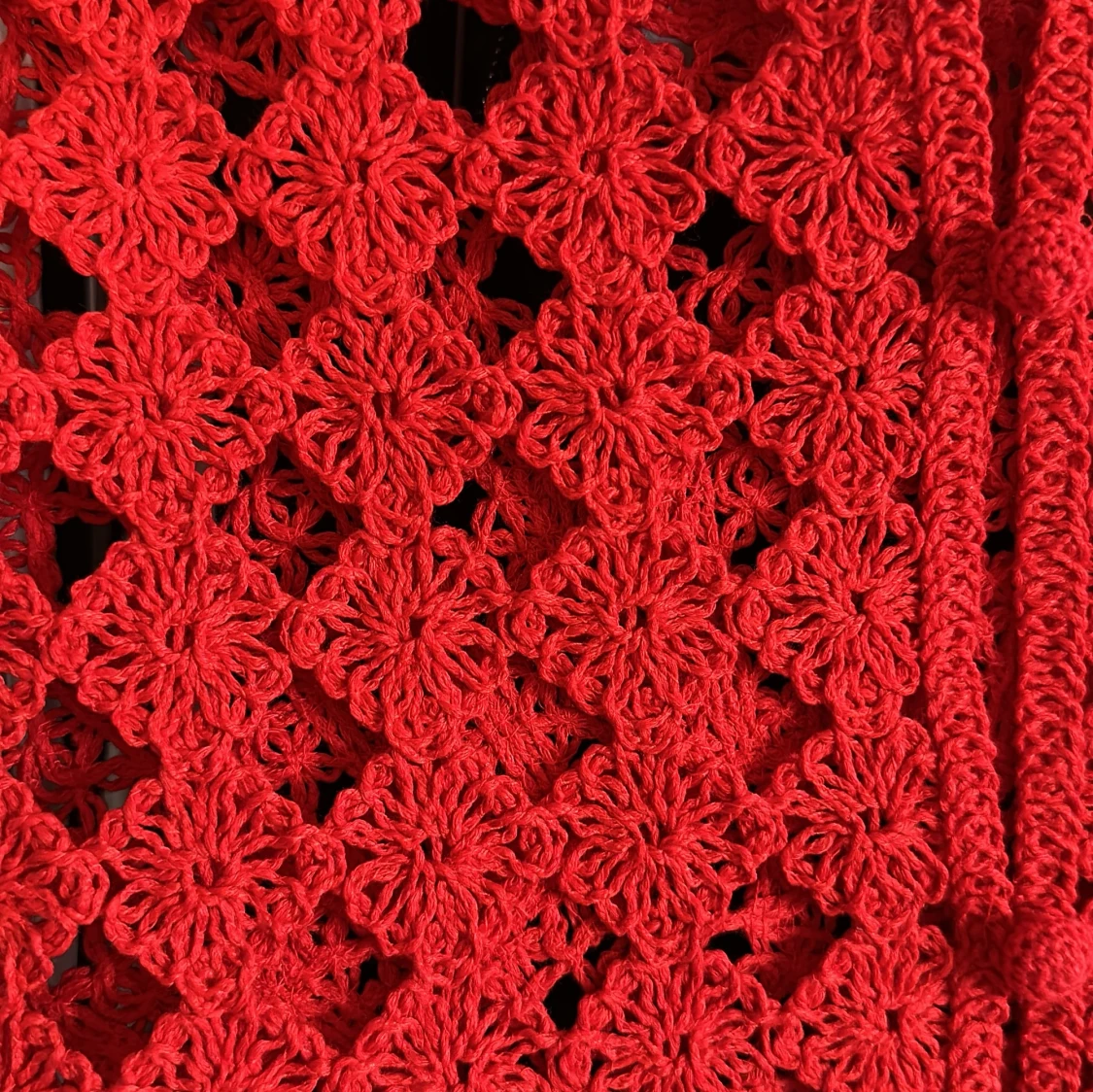 Röd virkad croppad linnetopp🍓🍓 - 2