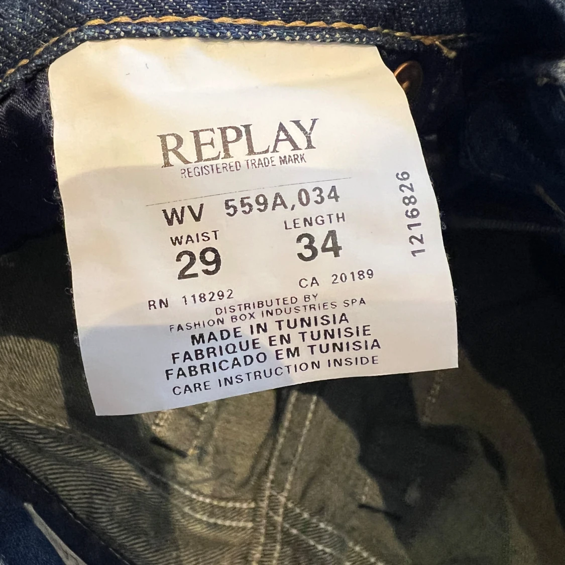 Mörkblå jeansbyxor från Replay - 3