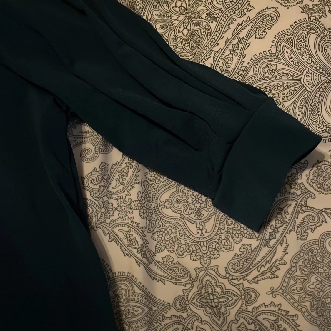 Petrolblå långärmad topp från H&M - 1