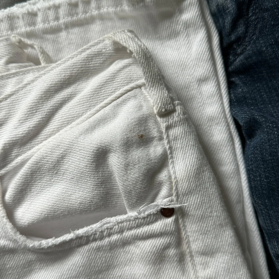 Vita raka lågmidjade jeans - 3