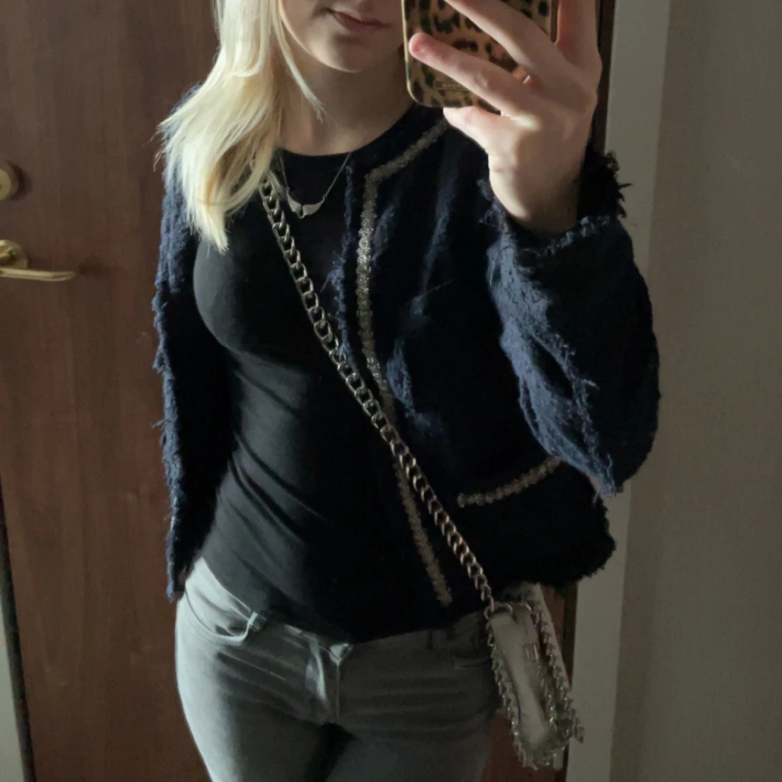 Mörkblå elegant kofta - 2