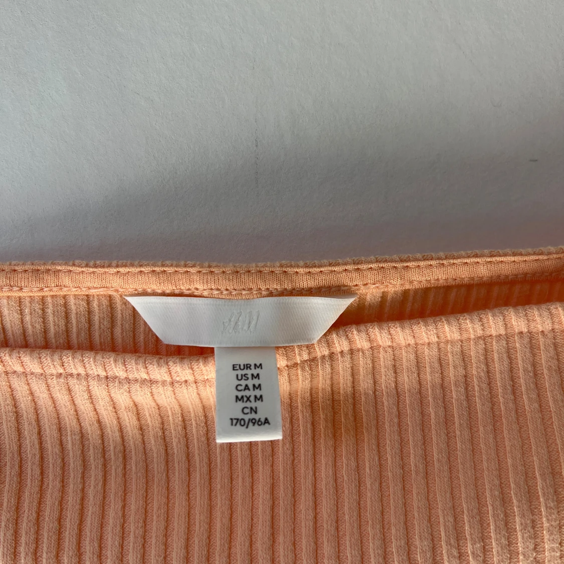 Orange ribbad croppad topp H&M - 2