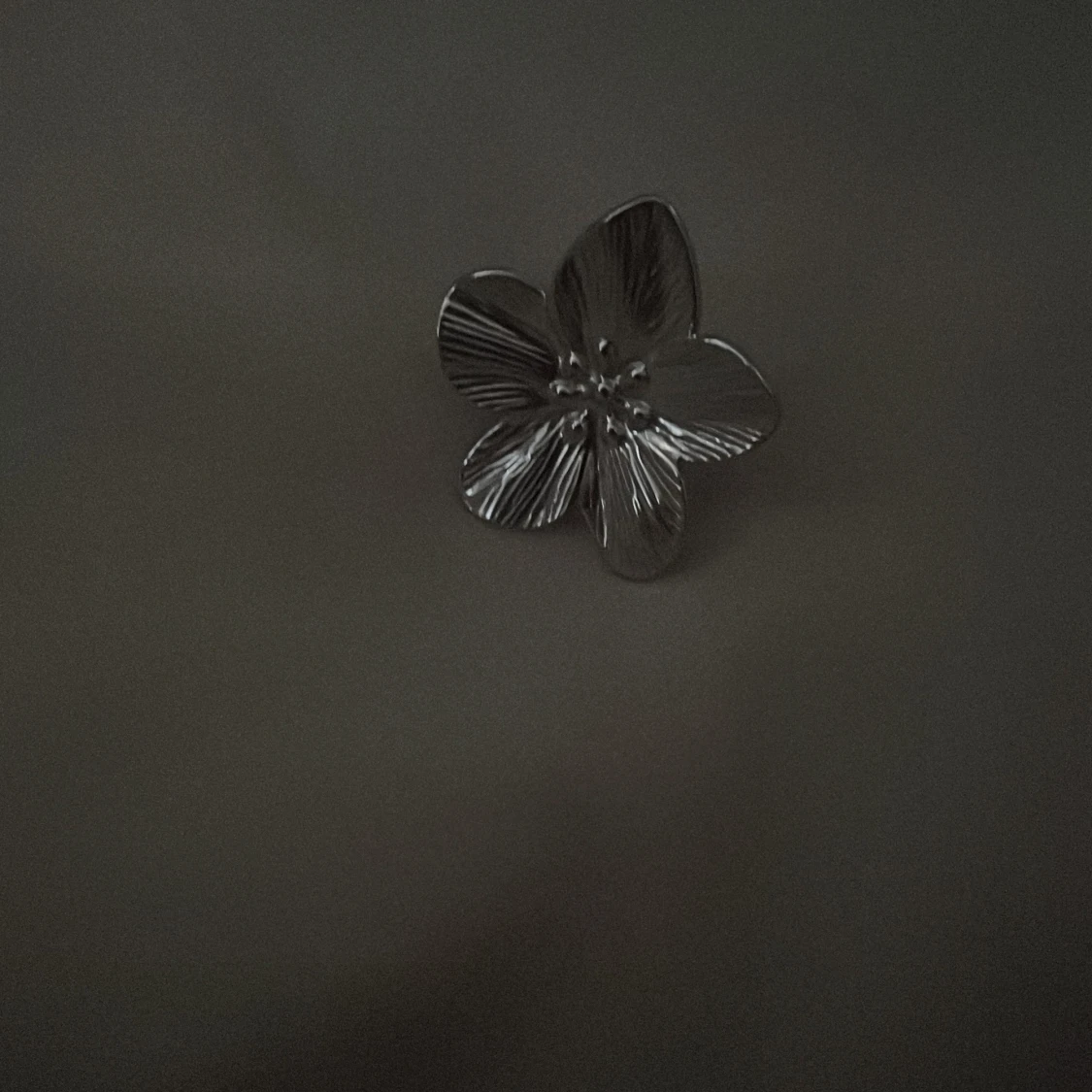 Silverfärgad blomring