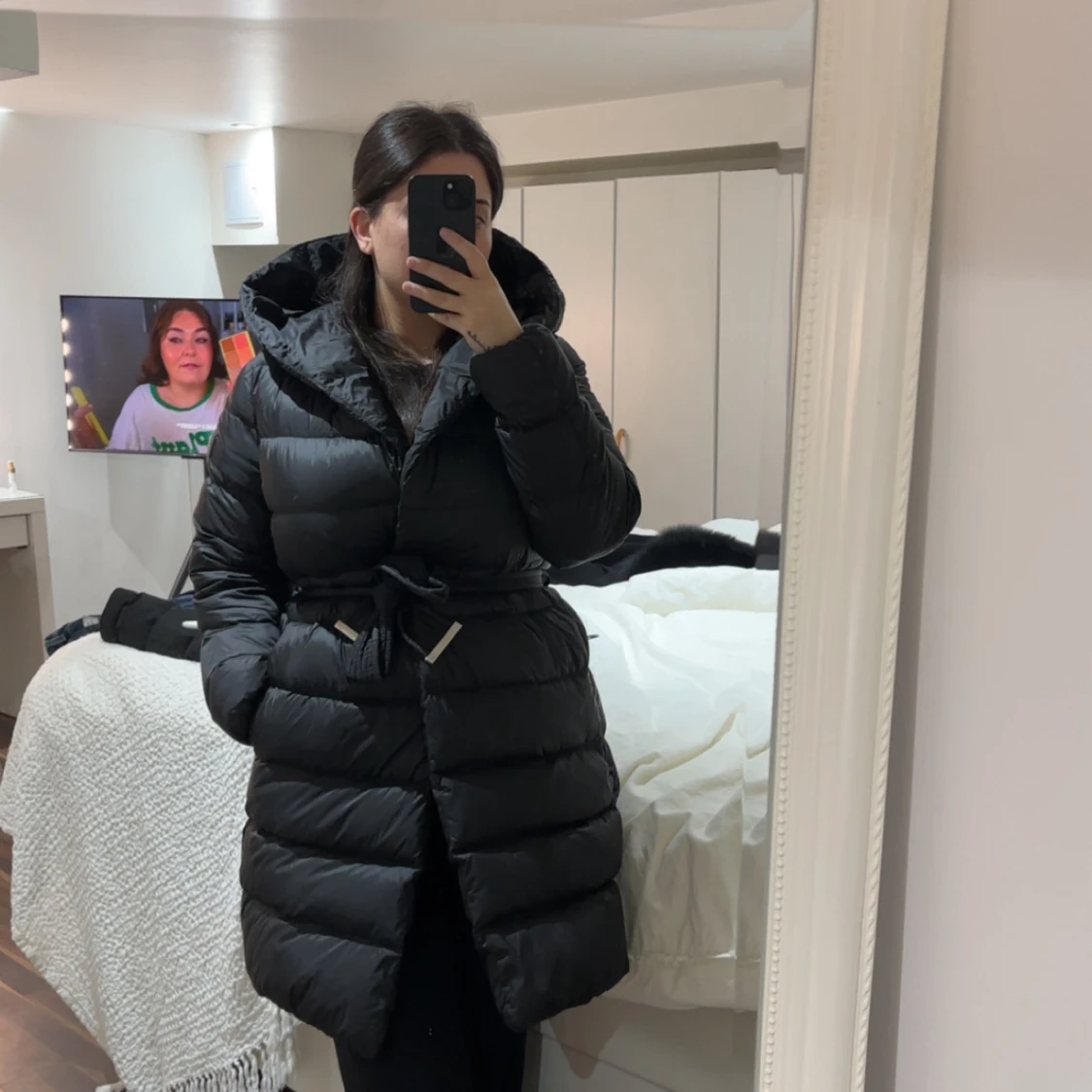 Svart lång dunjacka från BOSS - 1