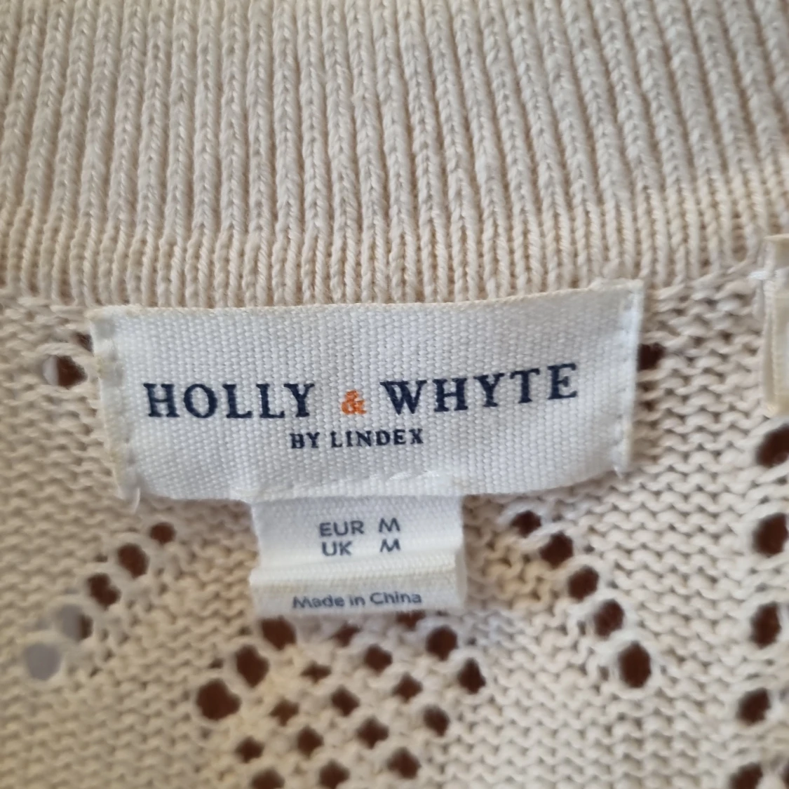 Beige stickad pikétröja Holly & Whyte - 2