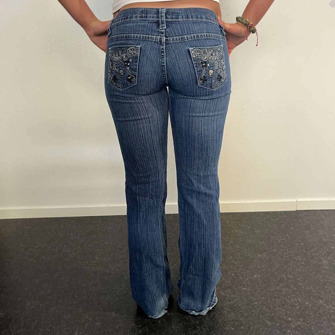 Lågmidjade bootcut jeans - 2