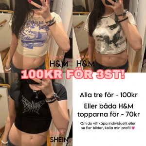 3st baby graphic tees  - Säljer nu ist alla tre toppar för 85kr! ❤️Alla toppar har inga defekter och sällan använda! ☺️ Om du vill köpa båda H&M topparna kontakta mig! 🩷 priset kan möjligtvis diskutera, använd gärna köp nu 🫶🙏