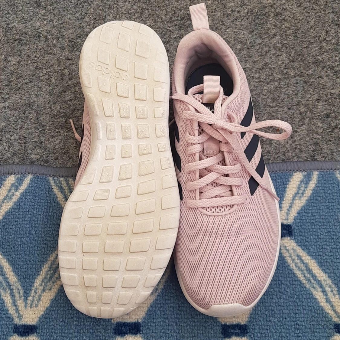 Ljusrosa Adidas sneakers med mesh - 3