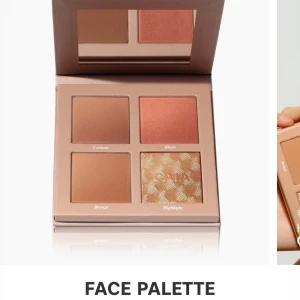 CAIA Face Palette Classy - Snygg ansiktspalett från CAIA med fyra puder: contour i en kall brun nyans, rouge i varm persikorosa, bronzer i gyllene brun och highlighter i skimrande champagne. Paletten har spegel i locket och stilren beige förpackning. Perfekt för att skapa en fräsch look. Självklart rengjord! men säljer då den inte kommer till användning längre!