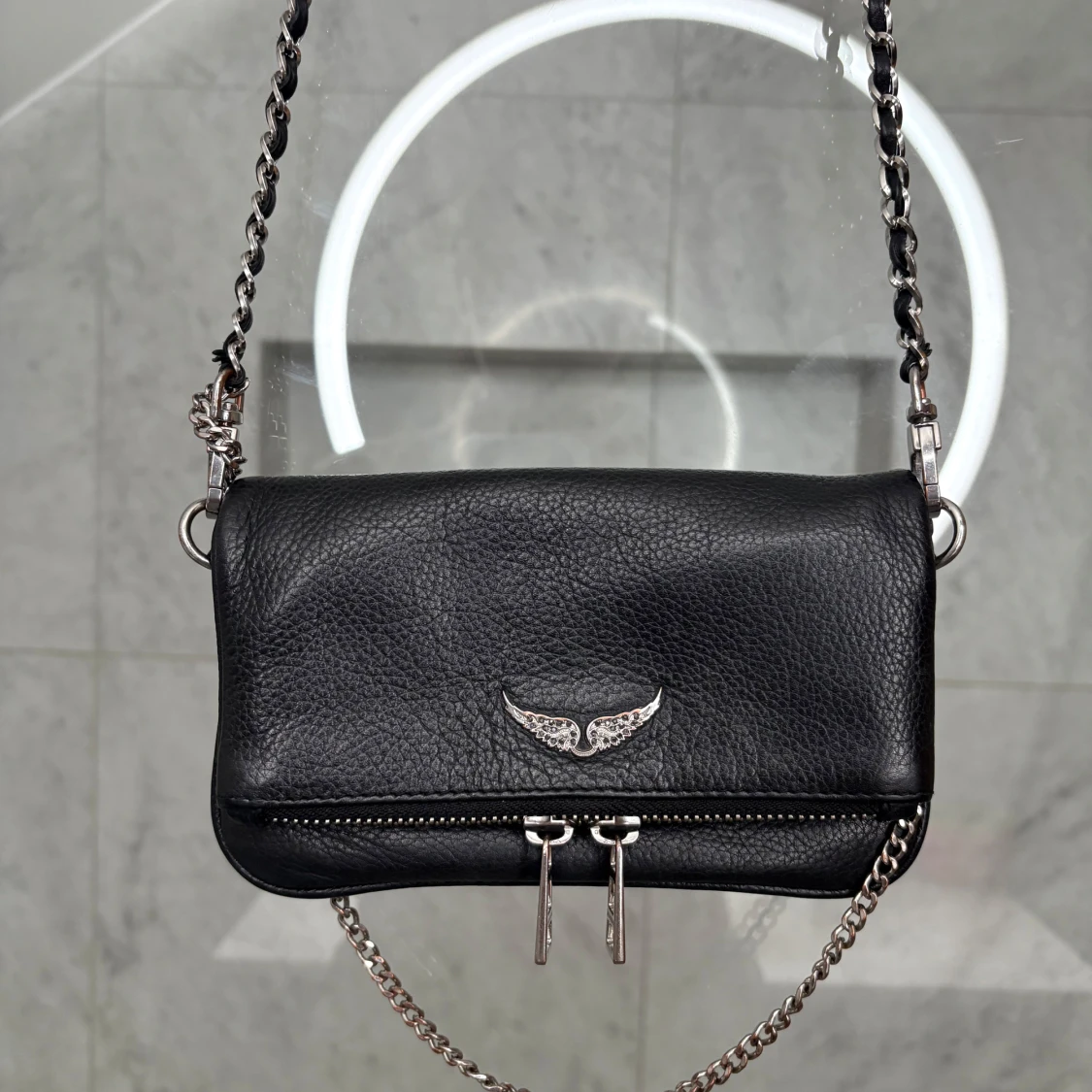 Svart Zadig & Voltaire axelväska i skinn - 2