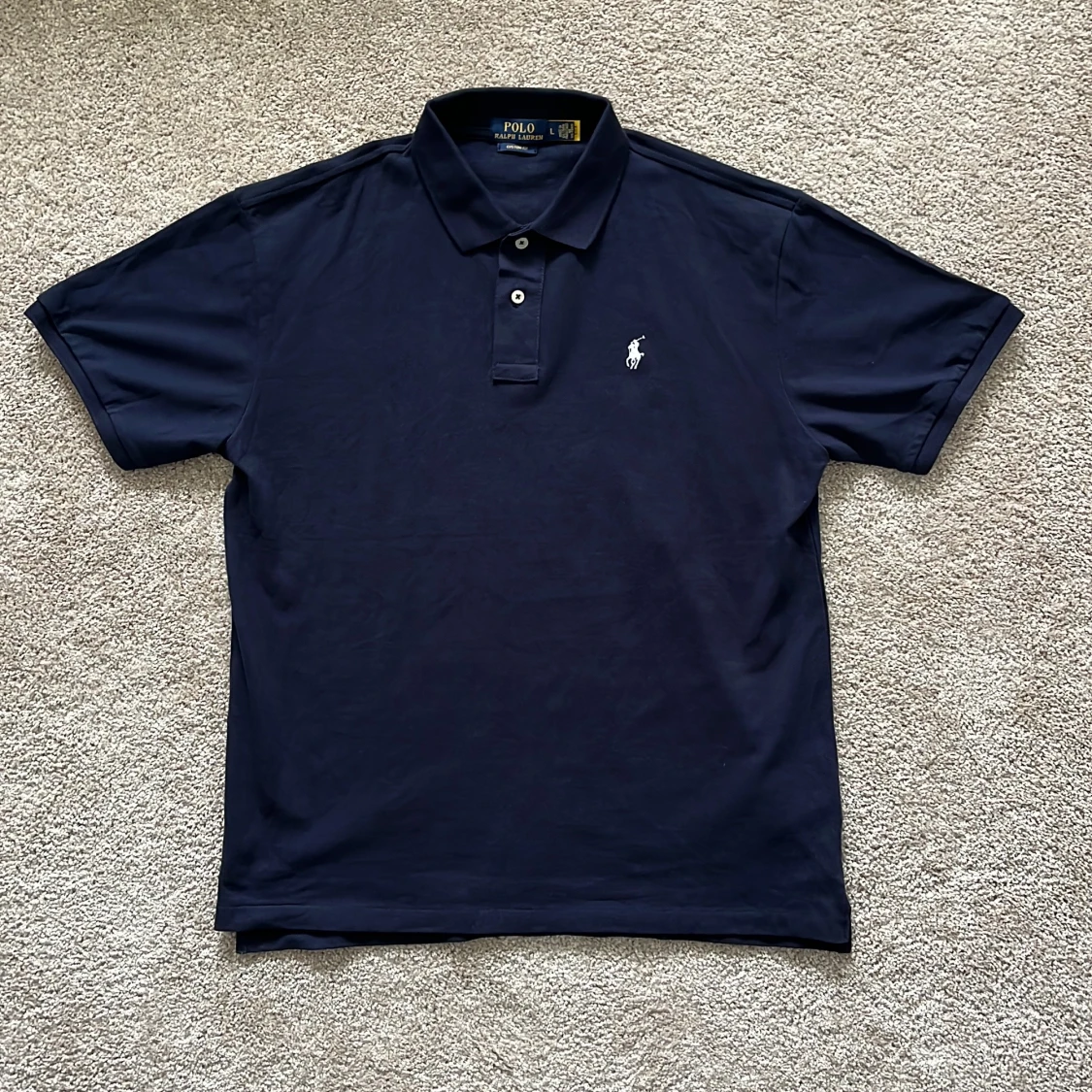 Mörkblå pikétröja från Polo Ralph Lauren - 1
