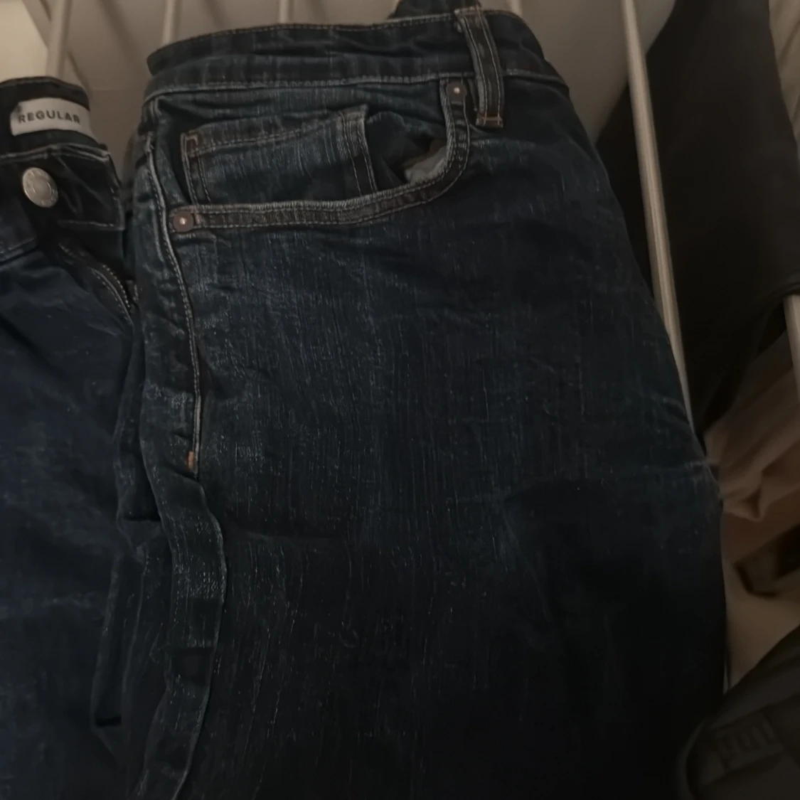 Mörkblå jeans regular fit - 2