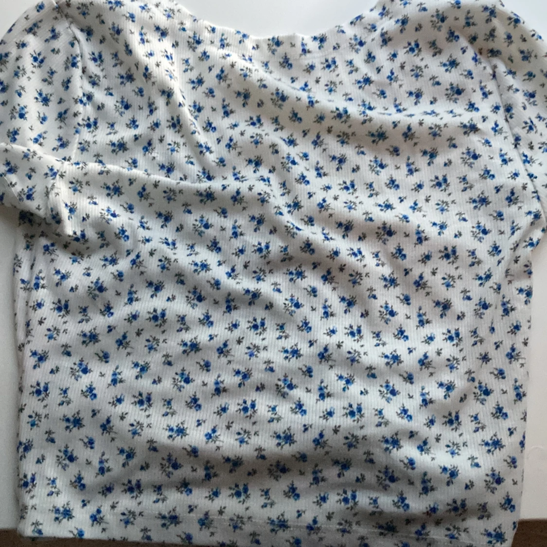 Blå blomming magtröja  - 1