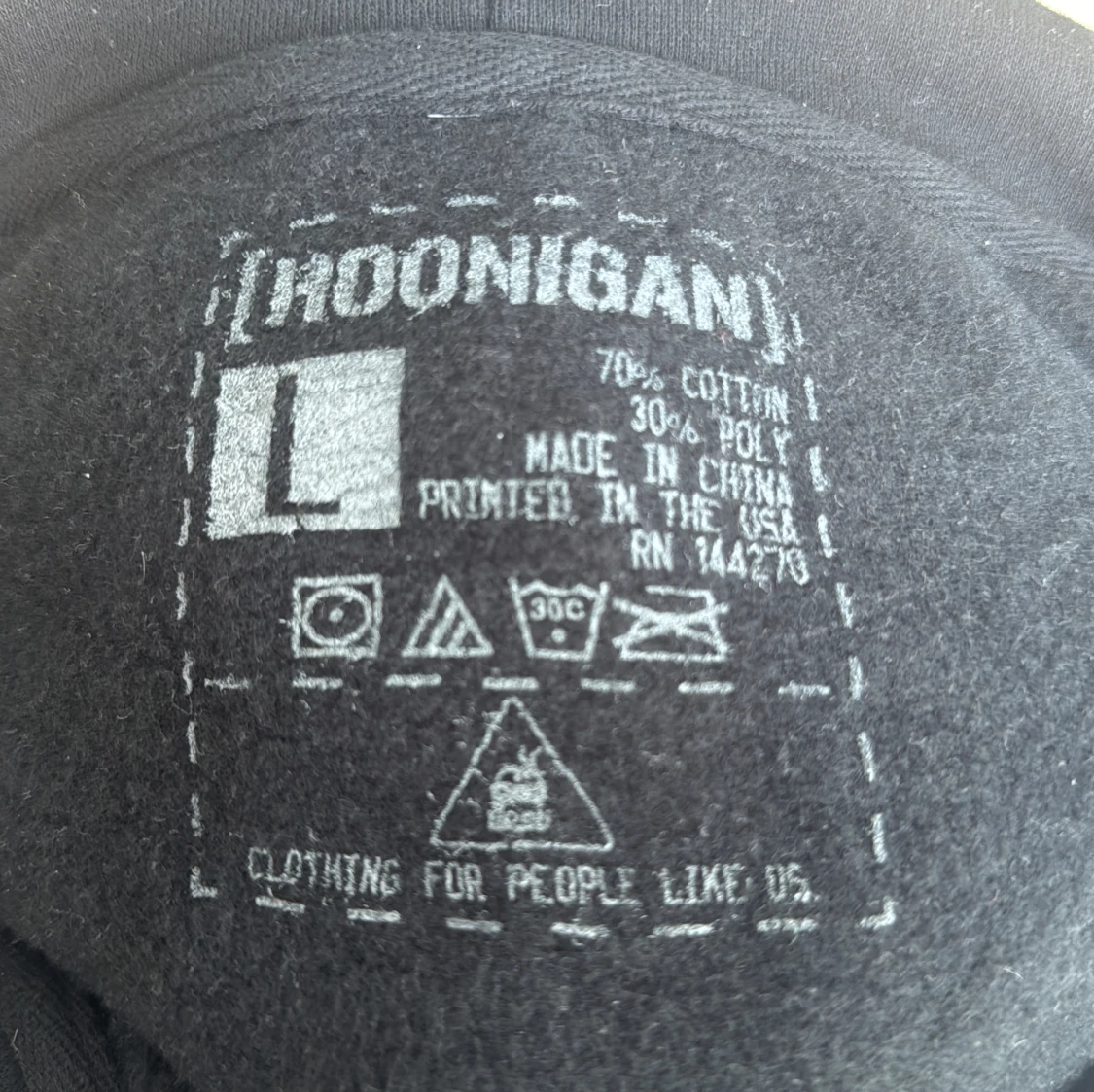 Svart Hoonigan hoodie med dragkedja - 2