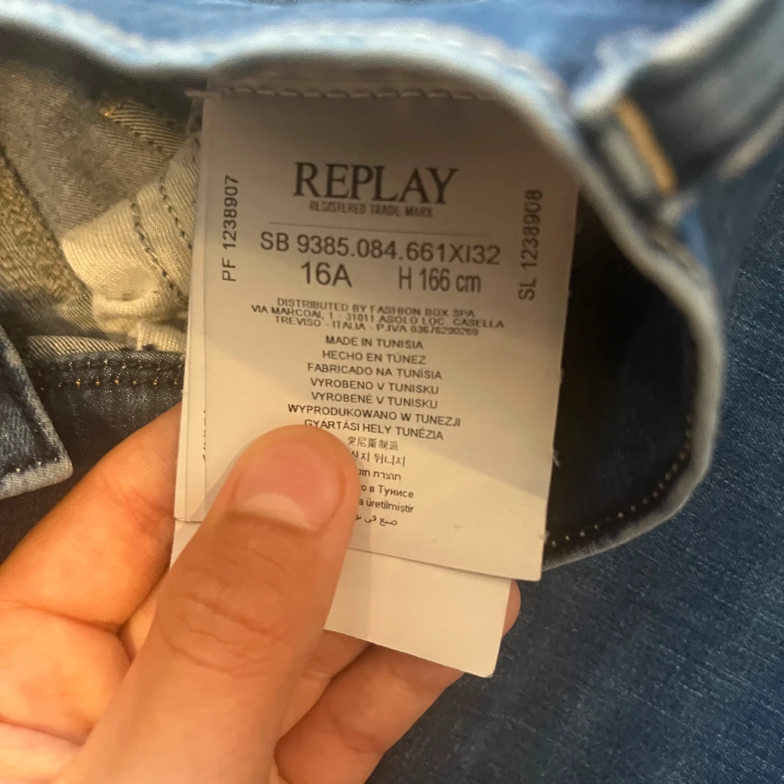 Blå Replay Hyperflex slim/skinny jeans - 4