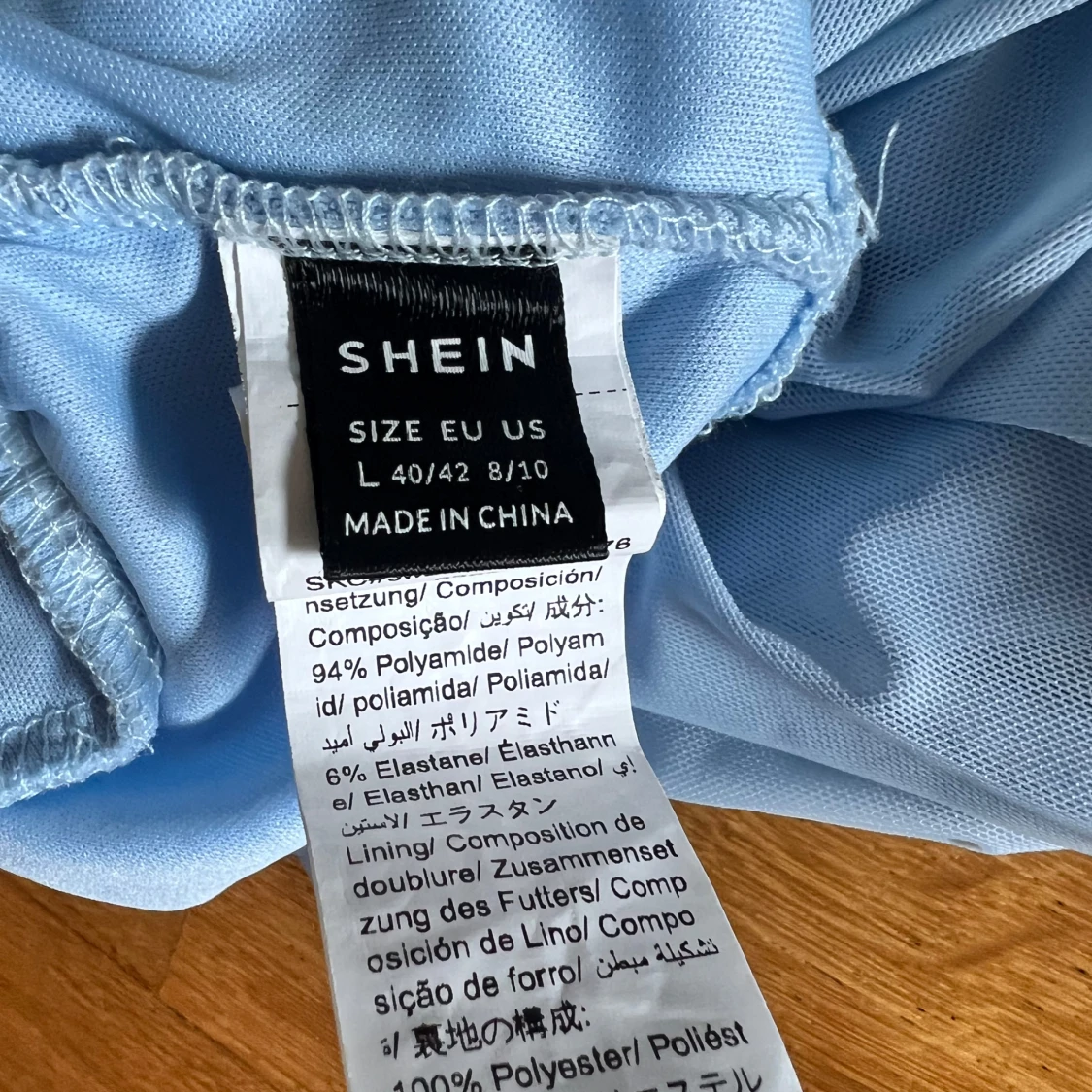 Ljusblå one shoulder topp från SHEIN - 2