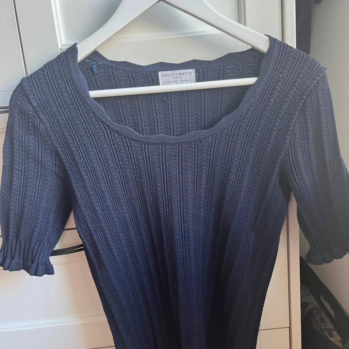 Mörkblå finstickad Topp - Lindex 💙🦋