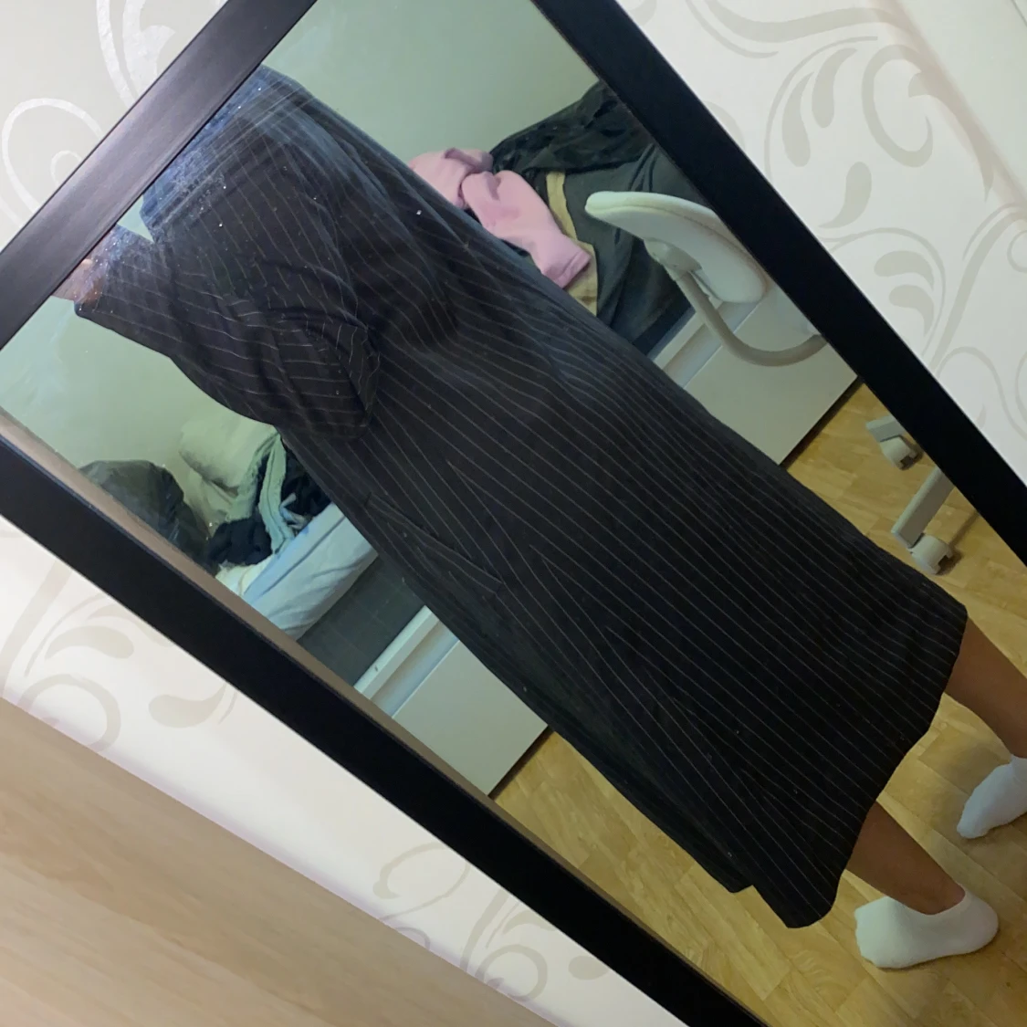 Grå långrandig kappa - 1