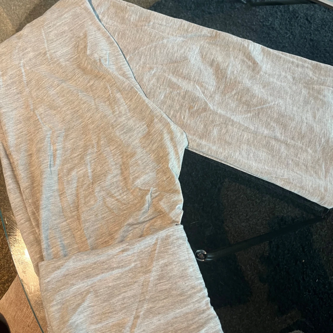 Ljusgrå yogapants - 1