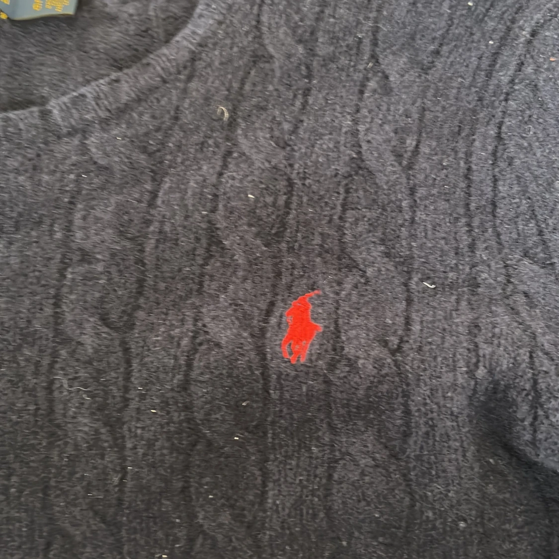 Marinblå kabelstickad tröja Polo Ralph Lauren - 1