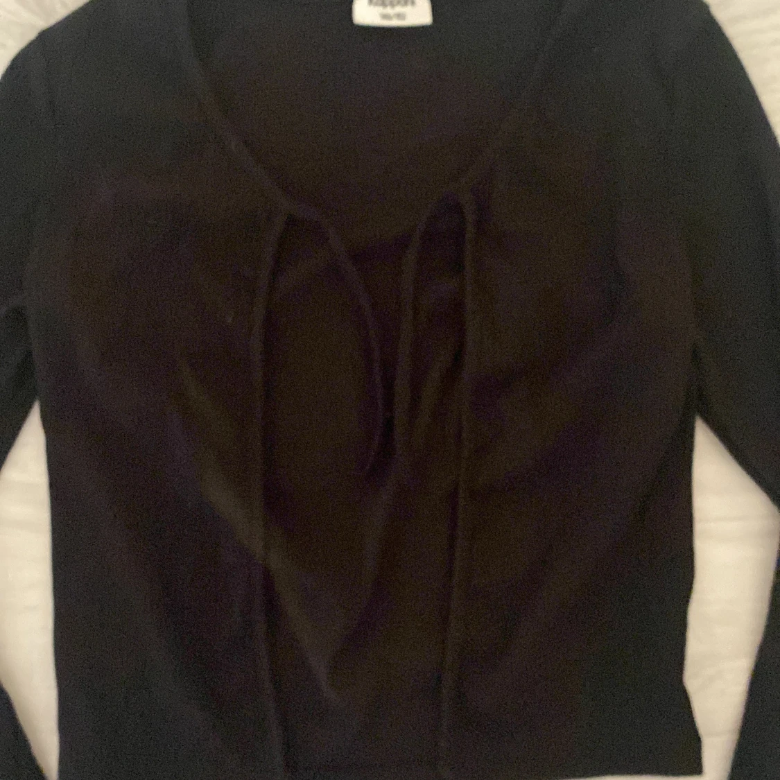 Svart ribbad kofta  - 90