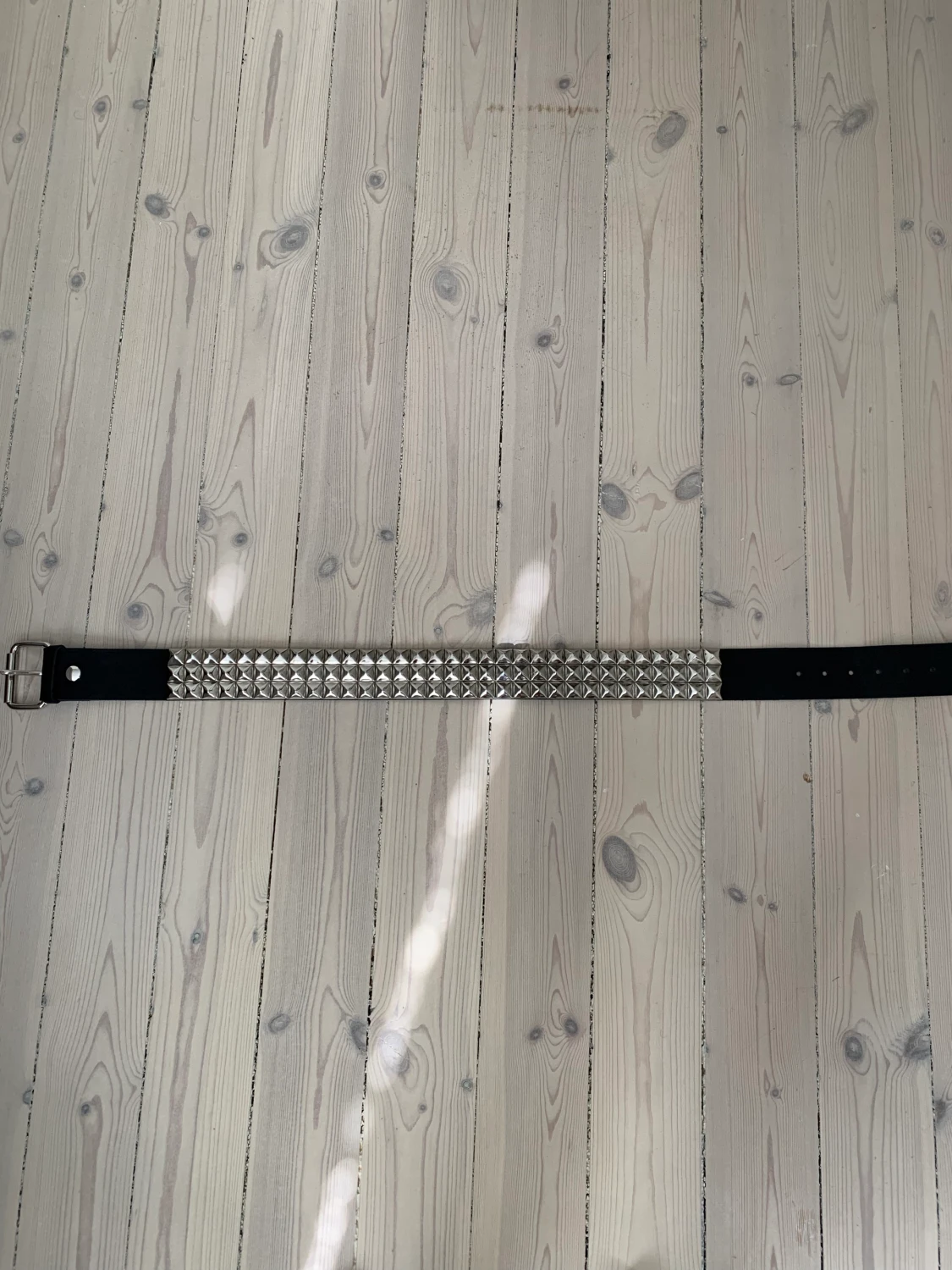 Svart Nit bälte - 90