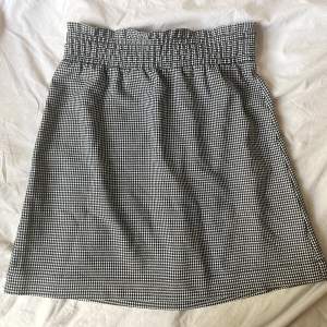 Black and white mini checkered skirt