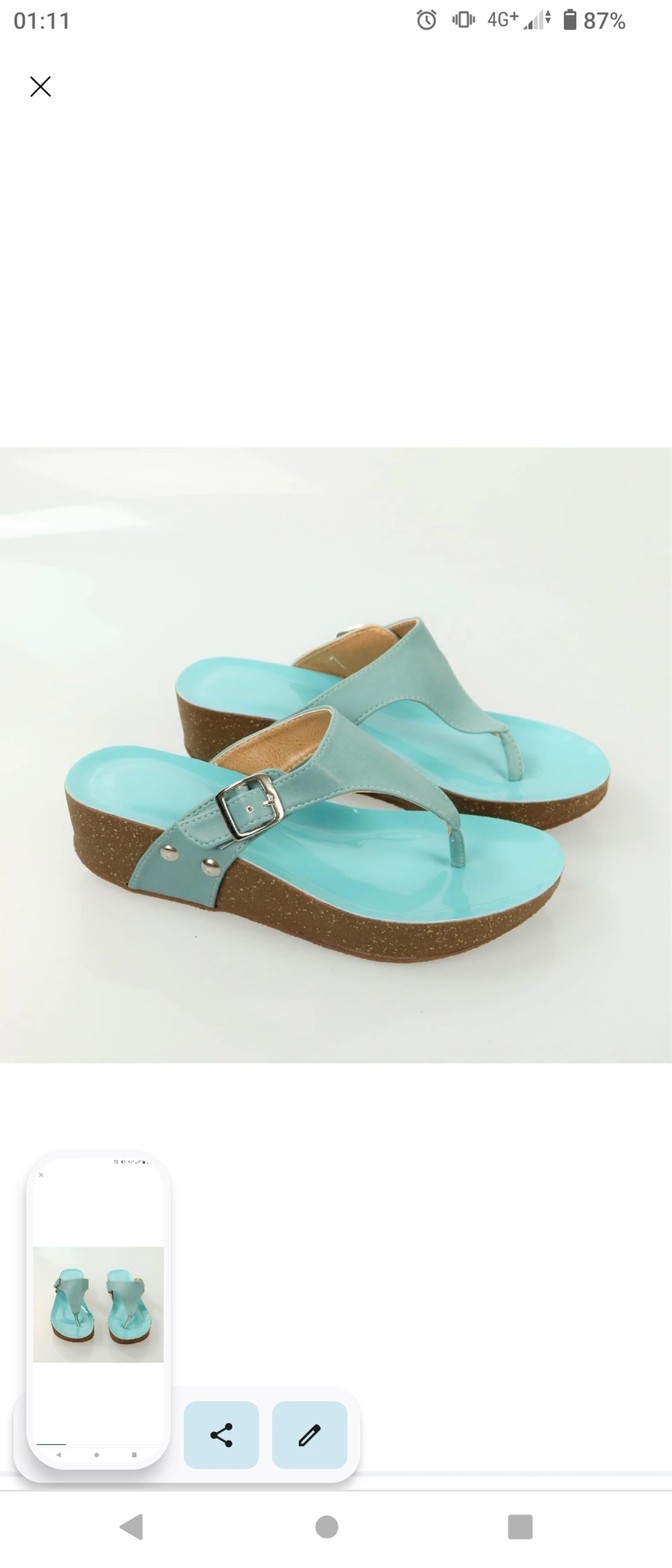 Sandaler med korksula, storlek 37 - 90