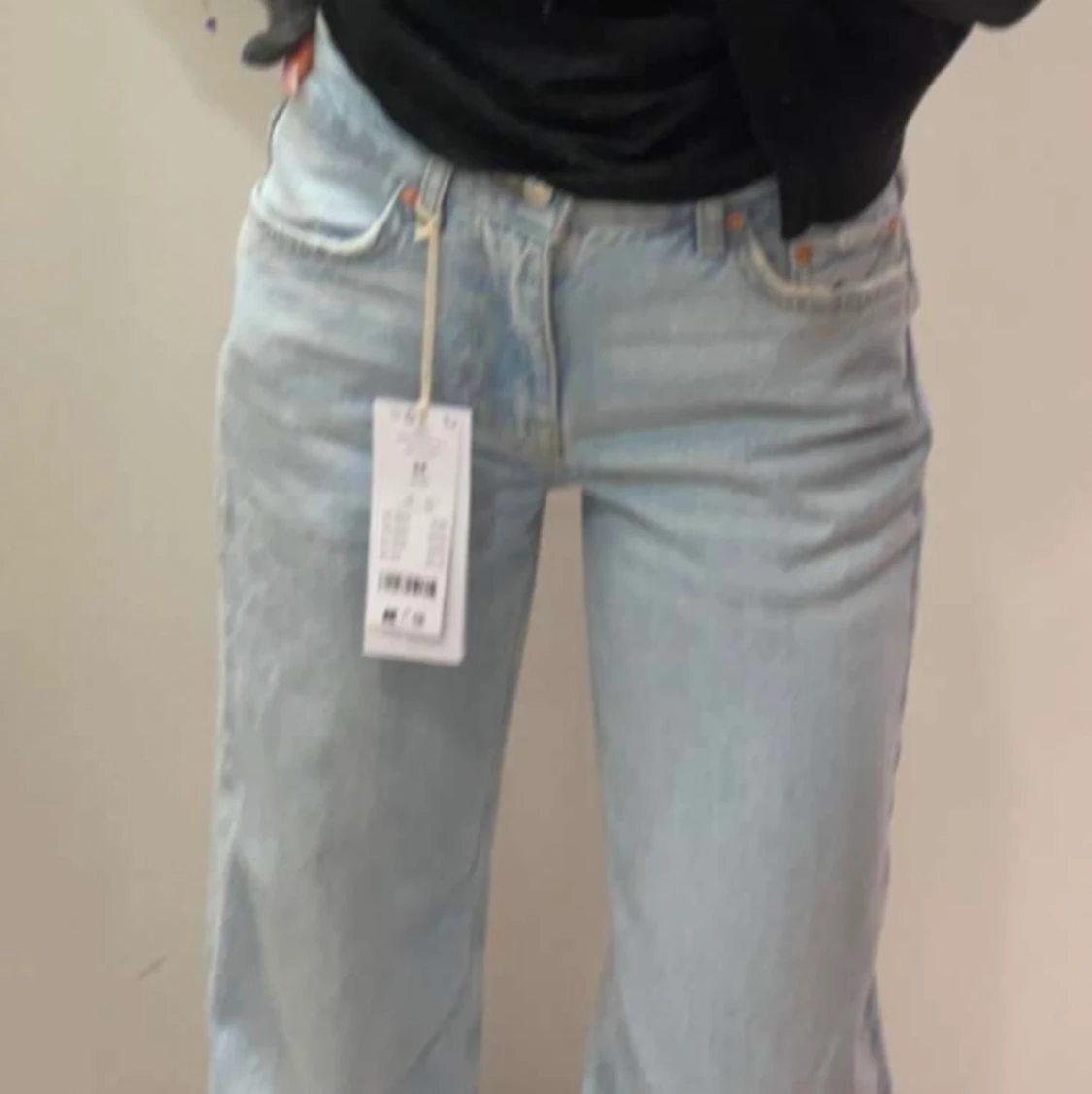 low straight jeans