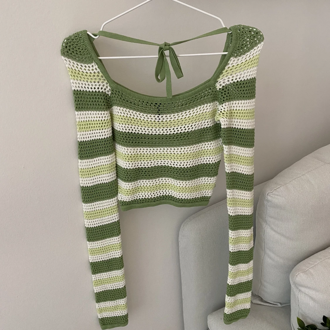 Stickad tröja långärmad - 90