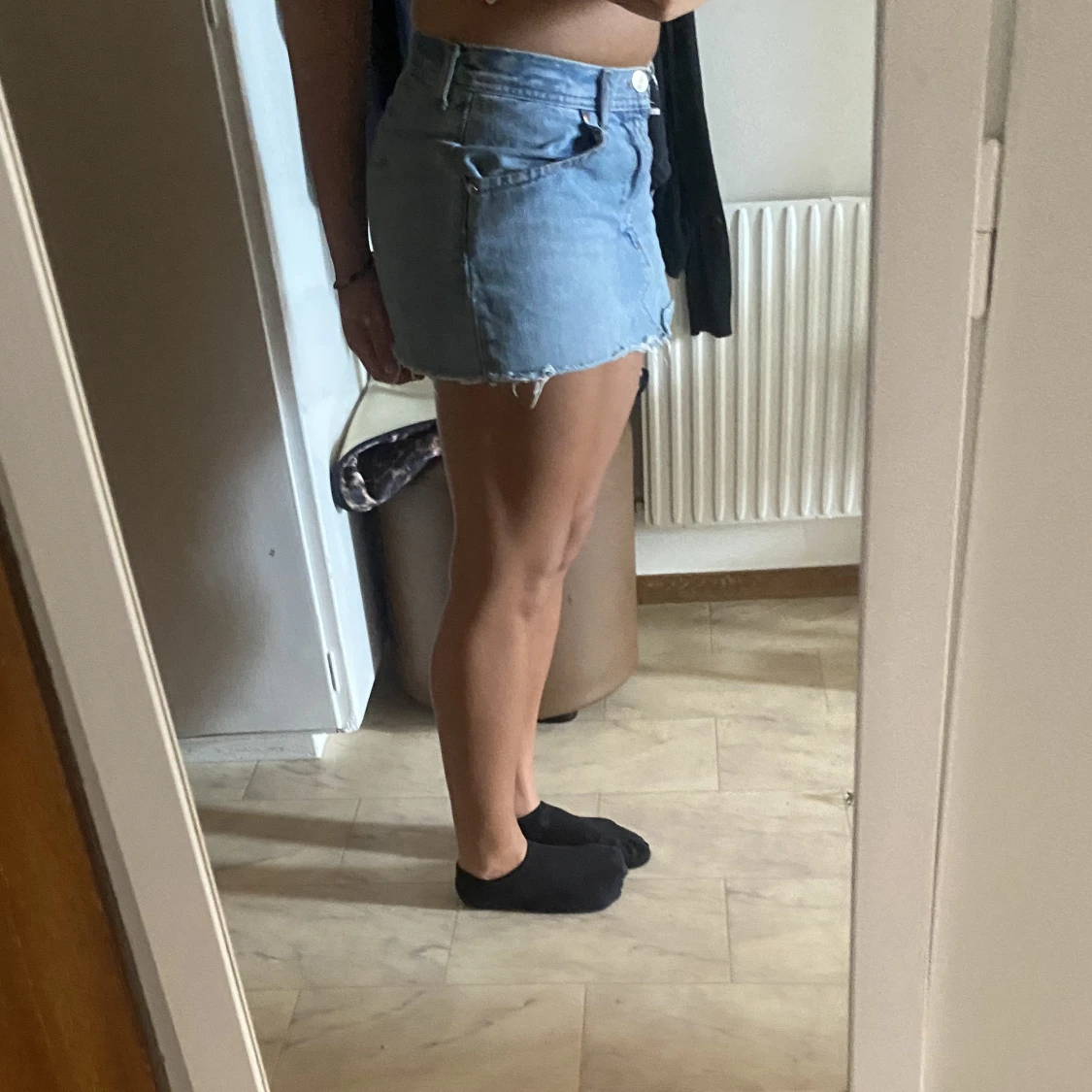 Lågmidjad jeanskjol  - 90