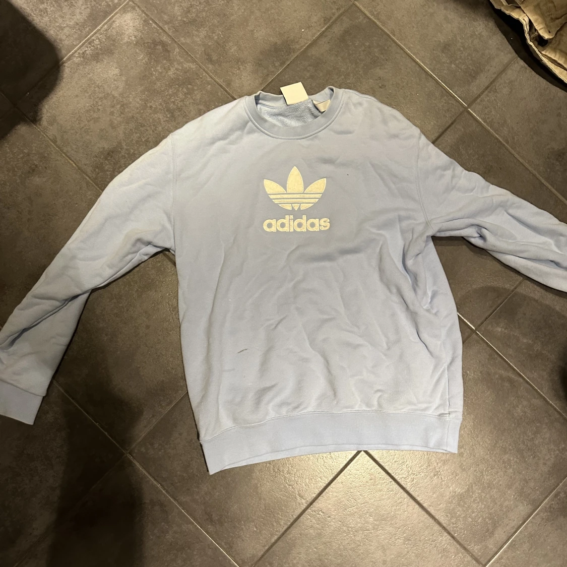 Blå tjocktröja Adidas originals🙏🏻