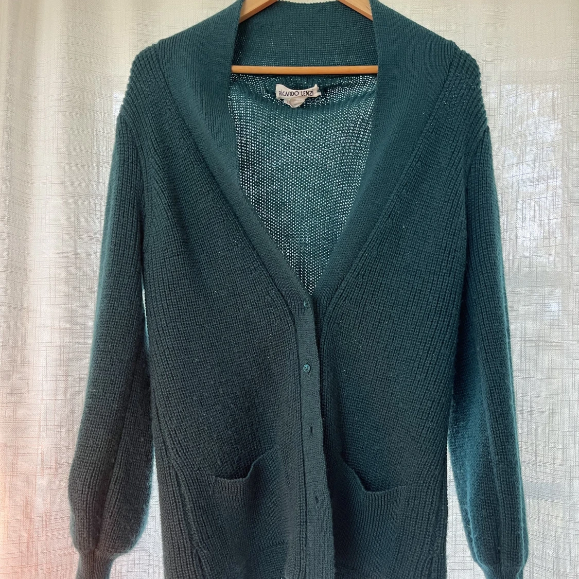 Vintage stickad ull kofta