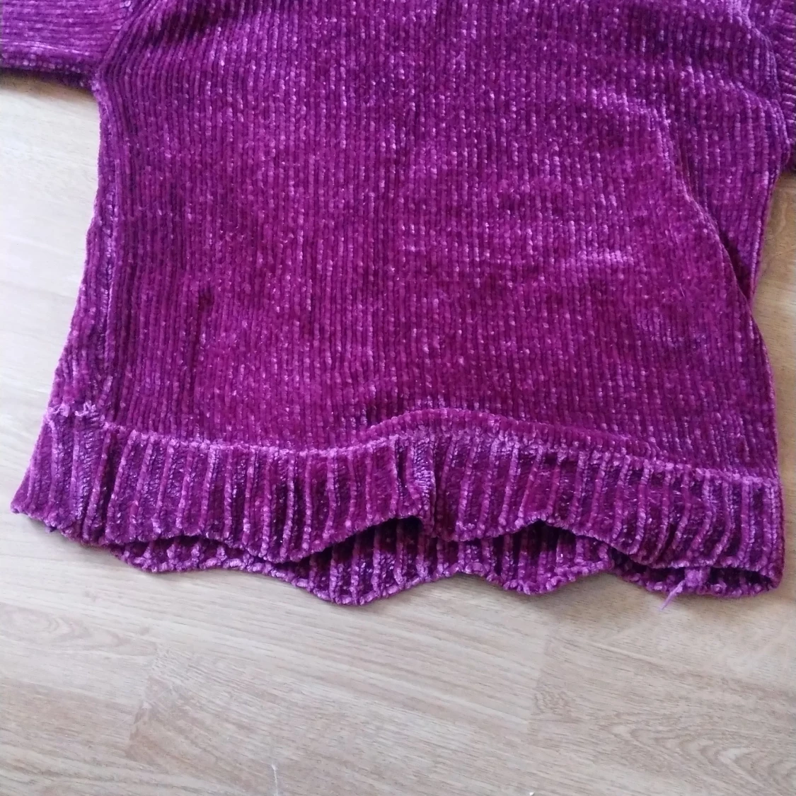 Stickad lilla rosa tröja  - 91