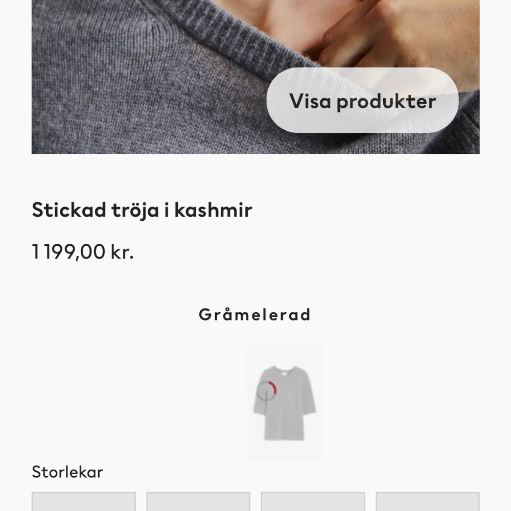 Jätte snygg grå Kashmir t shirt från hm, köpt på plick! Väldigt bra skick, säljer för den inte kommer till användning och behöver pengar— obs bilderna är från hon jag köpte av . T-shirts.