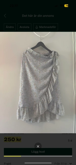 Ljusblå volang kjol - Oanvänt