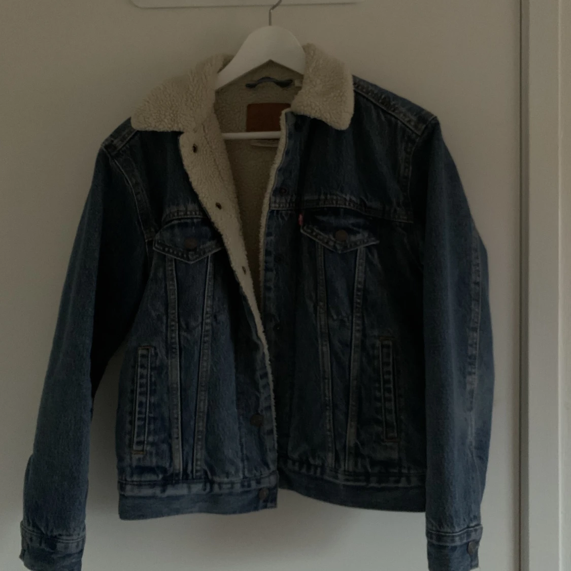 Jeansjacka med fluff  - 90