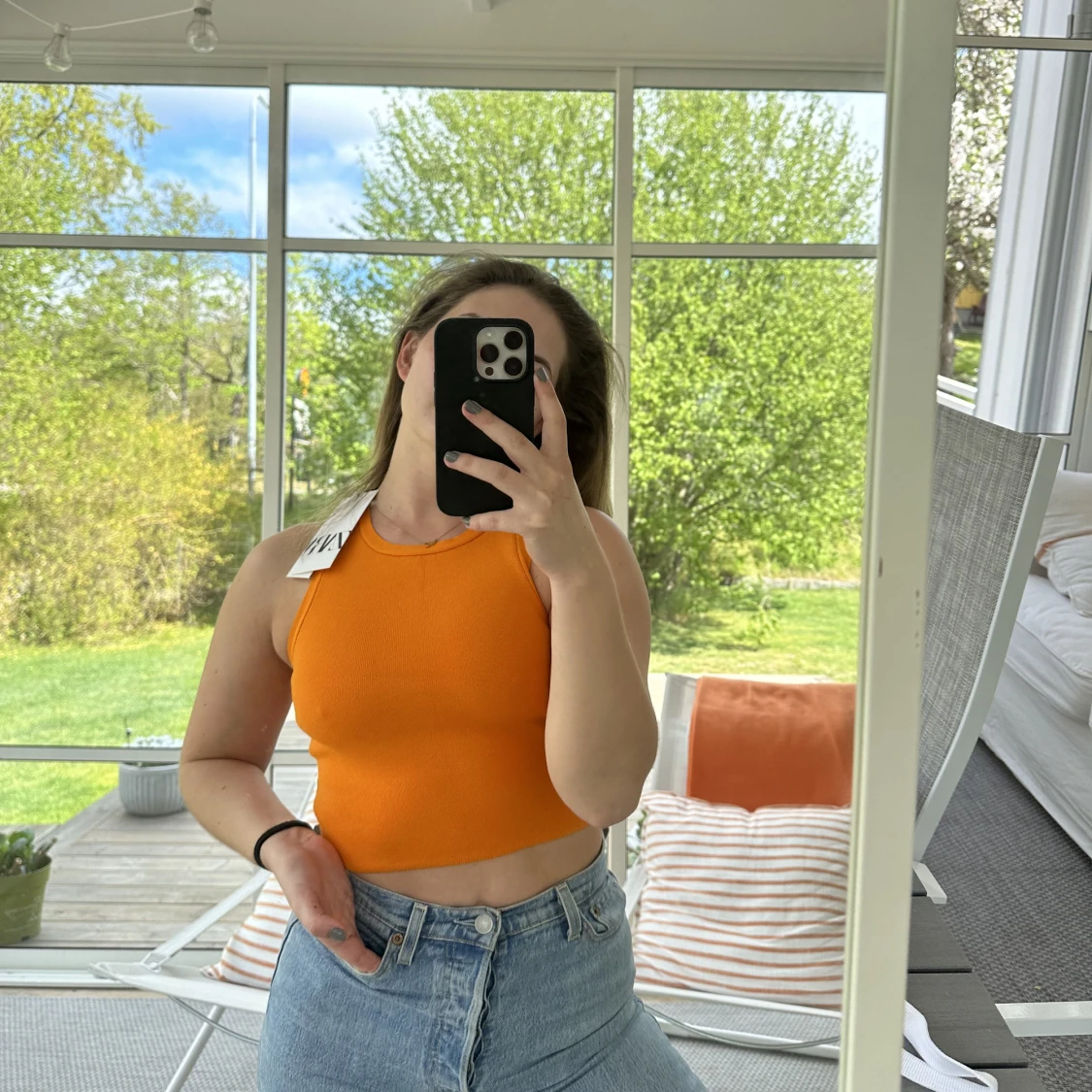 Stickad topp från zara med lapp kvar - 91