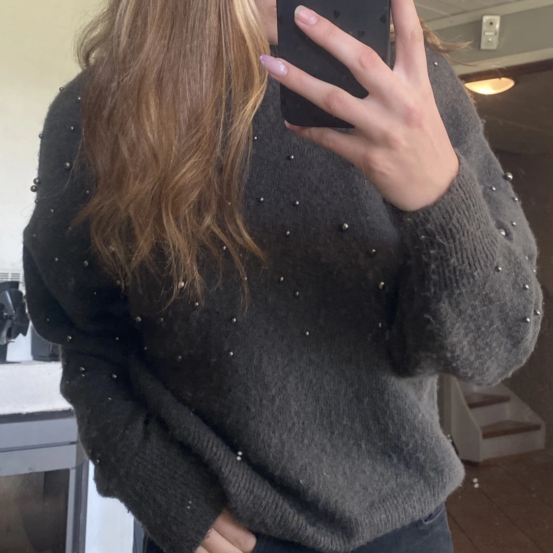 Supermysig stickad tröja