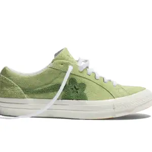 Gröna converse x golf le fleur skor storlek 41-42 ungefär . sparsamt använda, kan skicka fler bilder