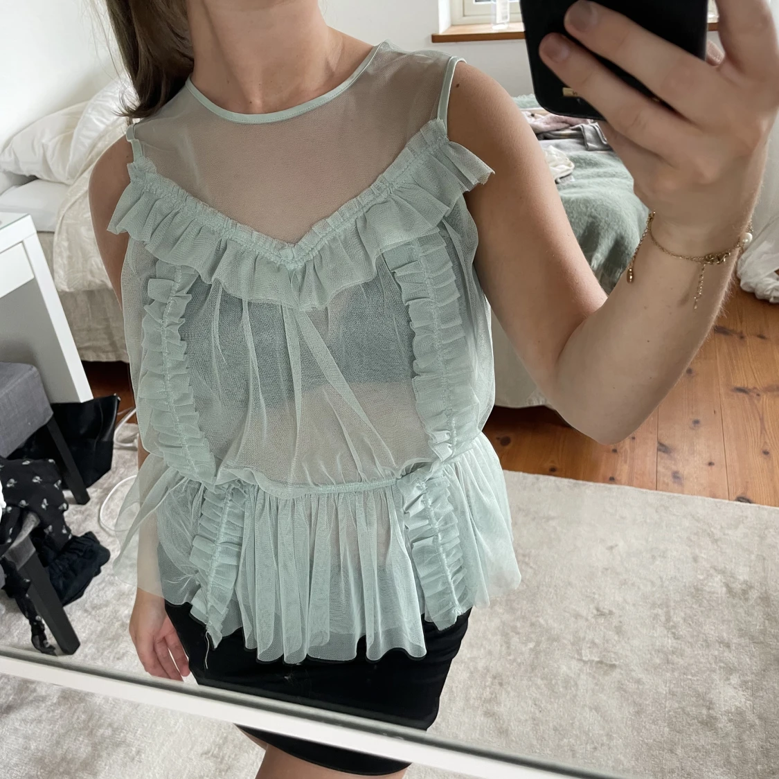 Grön hm tröja  - 90