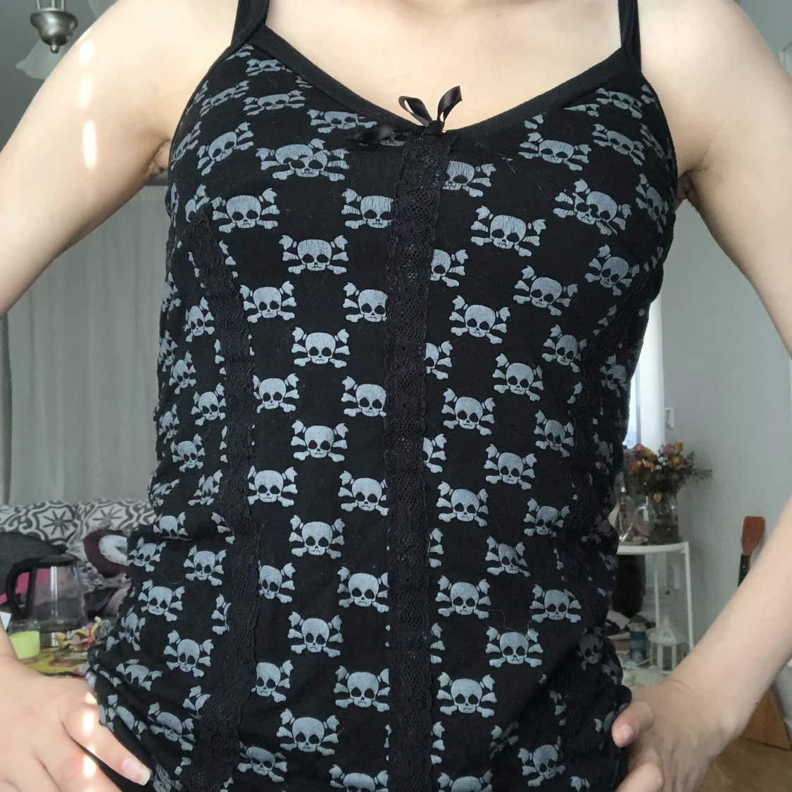 Punk org style linne top - 90