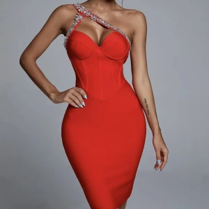 Bandage Crystal red dress  - Bandage red dress