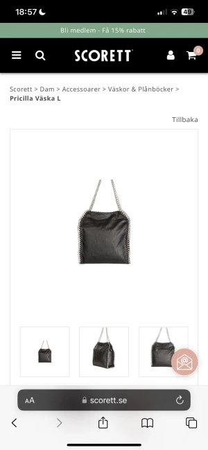 TIAMO PRICILLA VÄSKA L SVART - Bra skick, knappt använd.. 