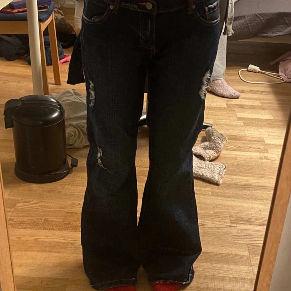 lågmidjade jeans - 90