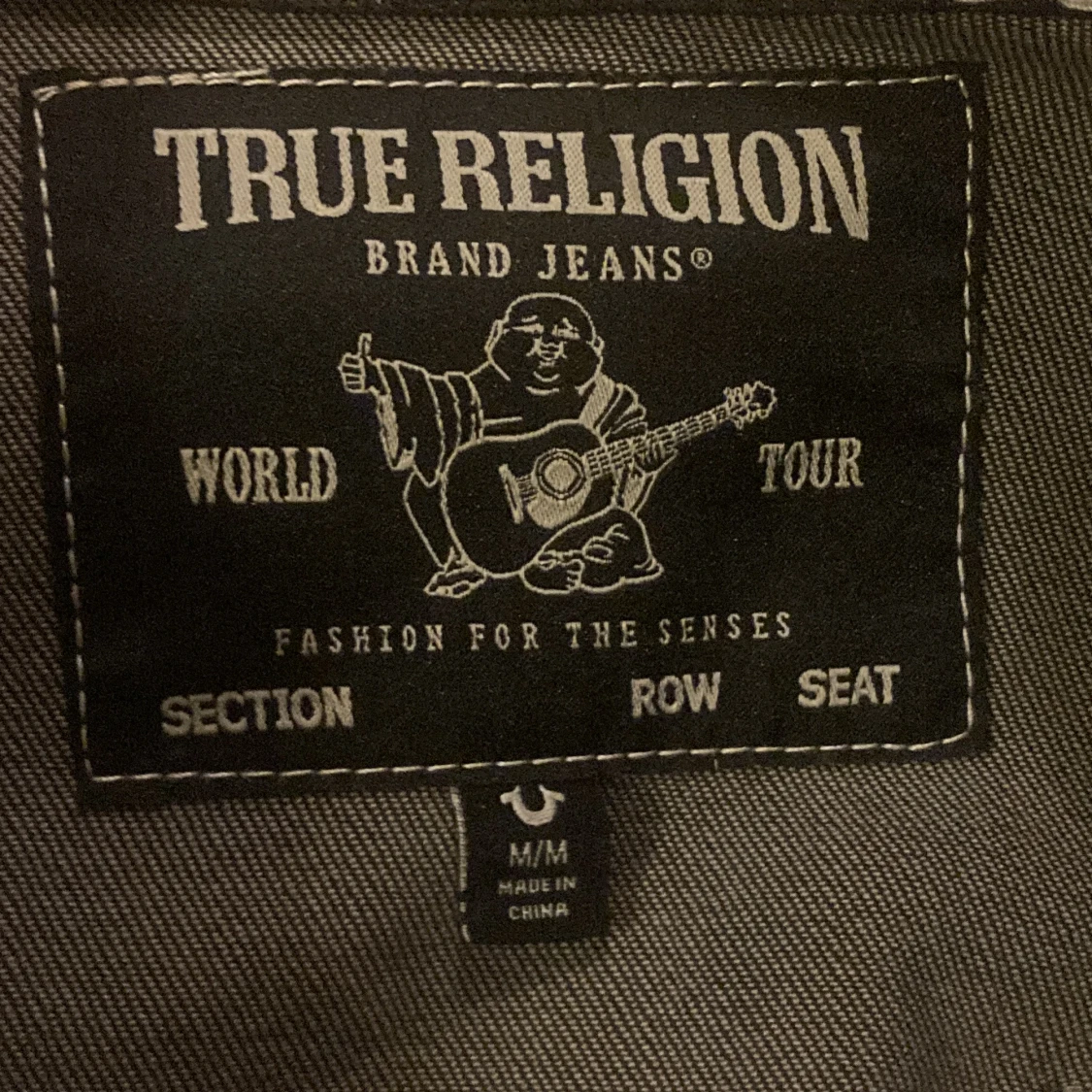 True religion denim jacka, svart med vita sömmar - 91