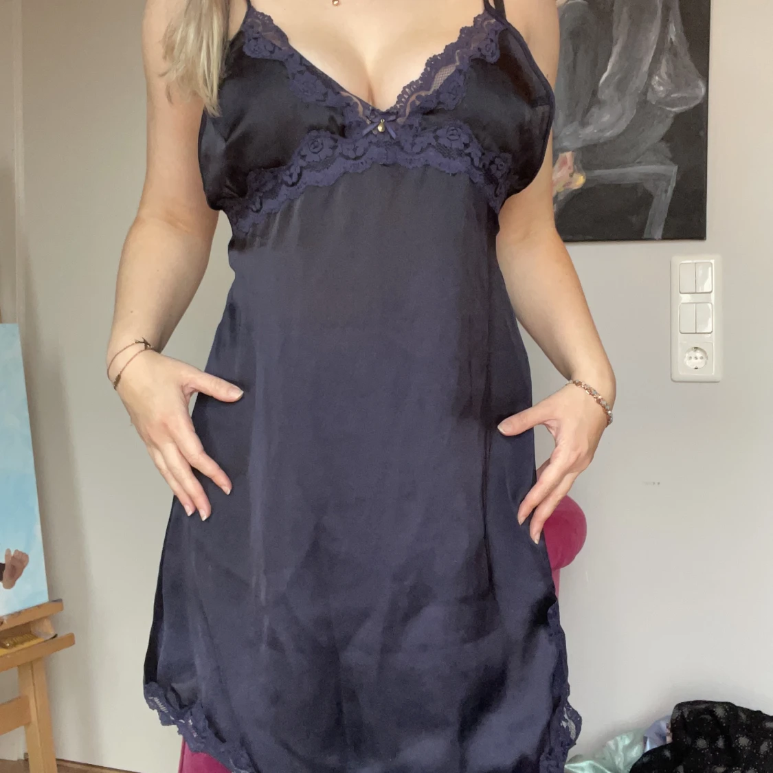 Fint nattlinne i satin💖