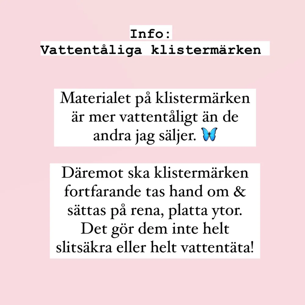 Vattentåliga klistermärken! 💙 8 kr/styck, 5 st för 35 kr & 10 st för 65 kronor 💖 ca 2-4 cm stora. Frakten är 15 kronor genom swish!. Accessoarer.