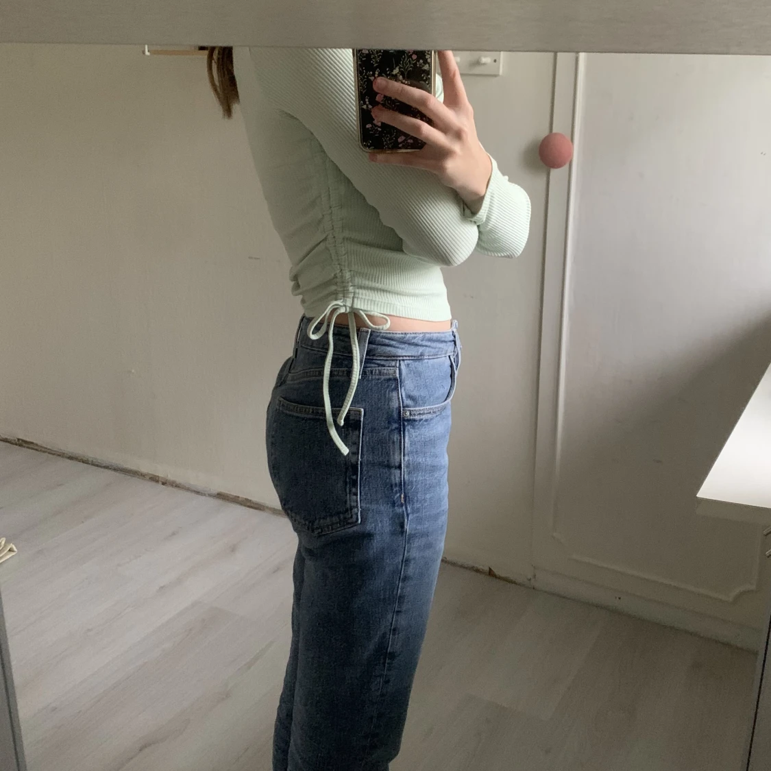 Långärmad grön tröja  - 90