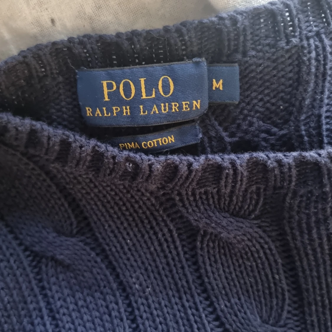 Stickad polo tröja  - 90